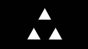 full White 3 Triangles Black background