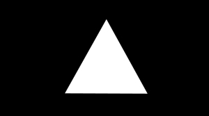 full White Triangle Black background